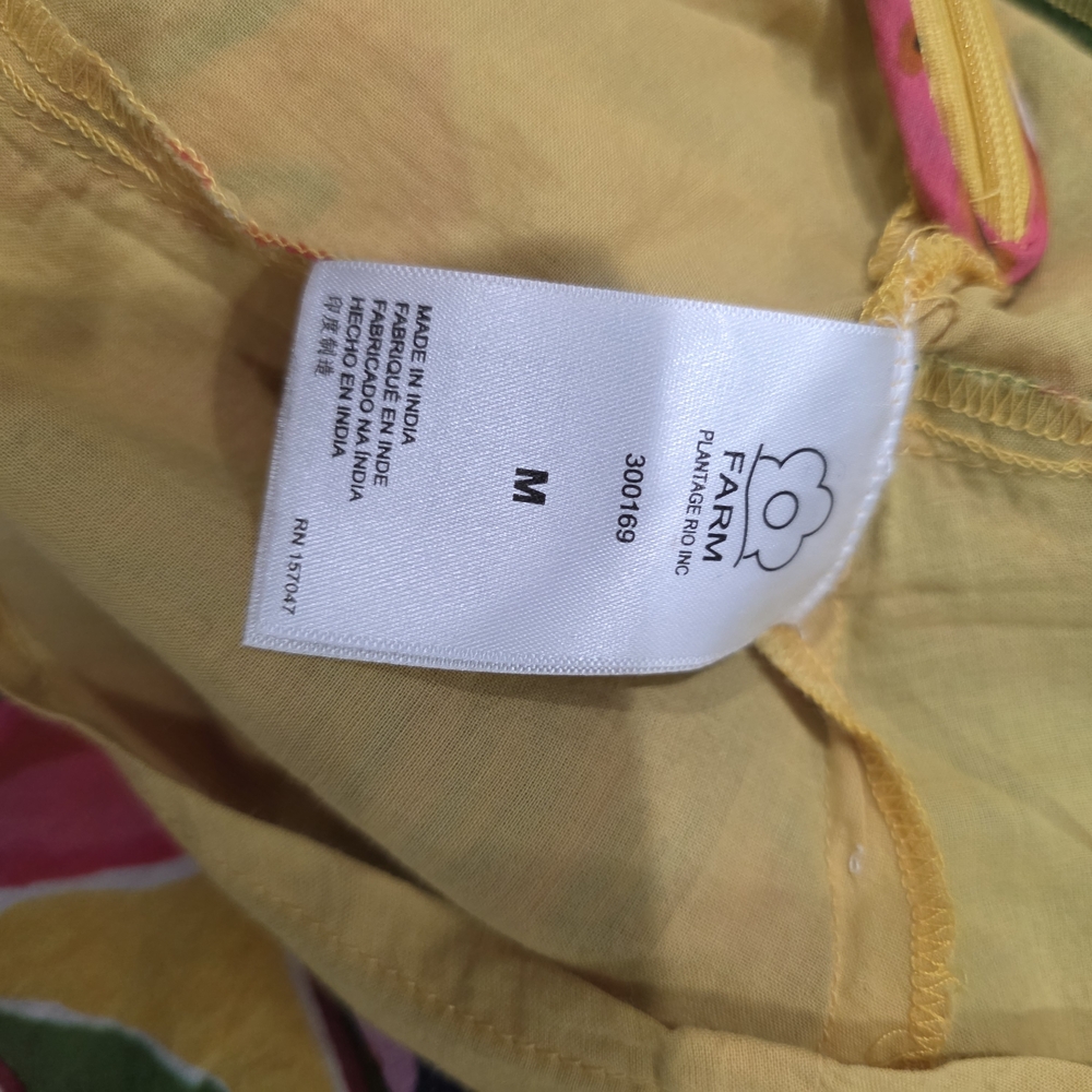 Farm Rio Colorful Tropical Ruffle Mini Cotton Skirt‎ Medium - Picture 6 of 7